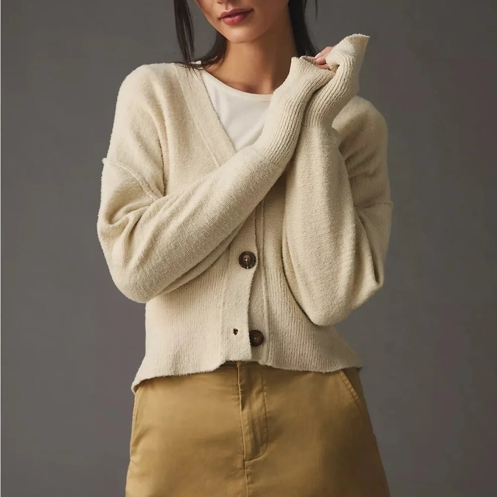 Rose & Crown Cropped V- neck Cardigan from Anthropologie, NWOT